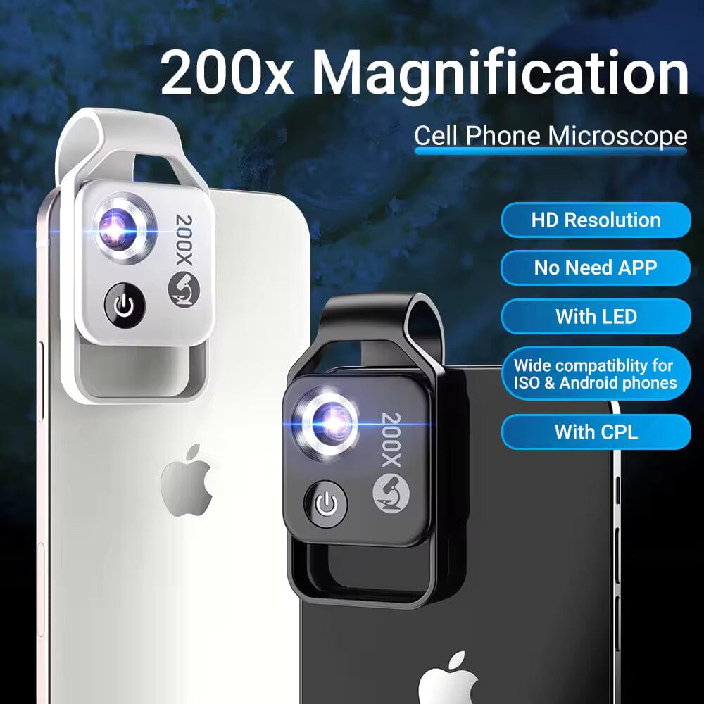 200x Zoom Phone Camera Optical Microscope Lens Mobile Accessories - DailySale