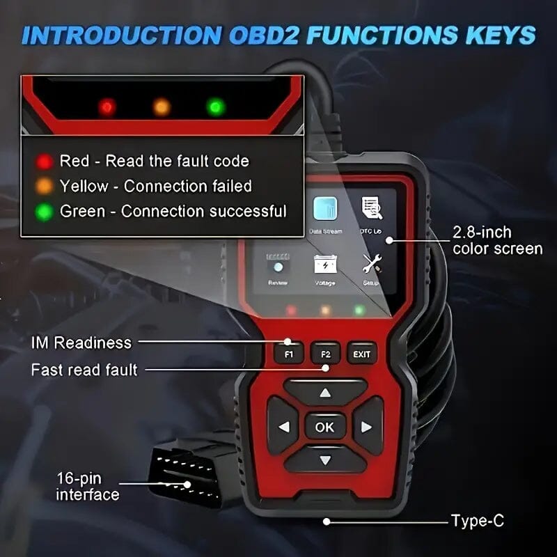 2024 Advanced V519 OBD2 Scanner Tool Automotive - DailySale