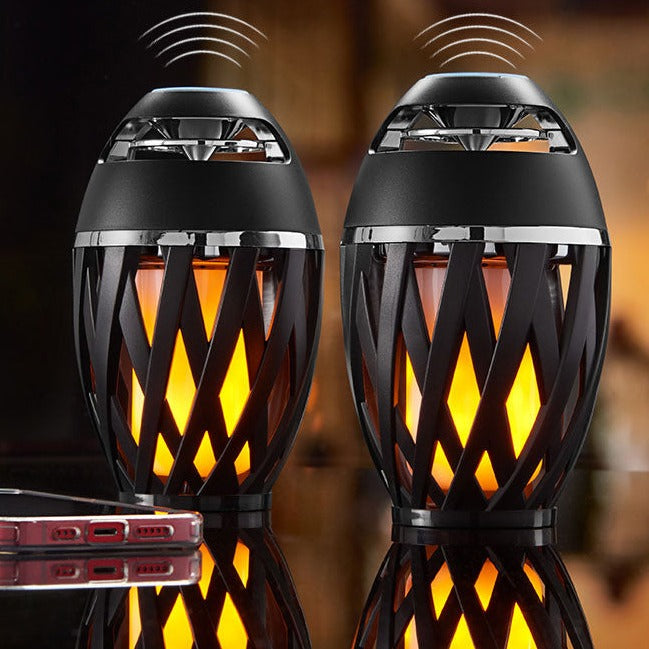 2-Pack: Tiki LED Flame Bluetooth Speakers