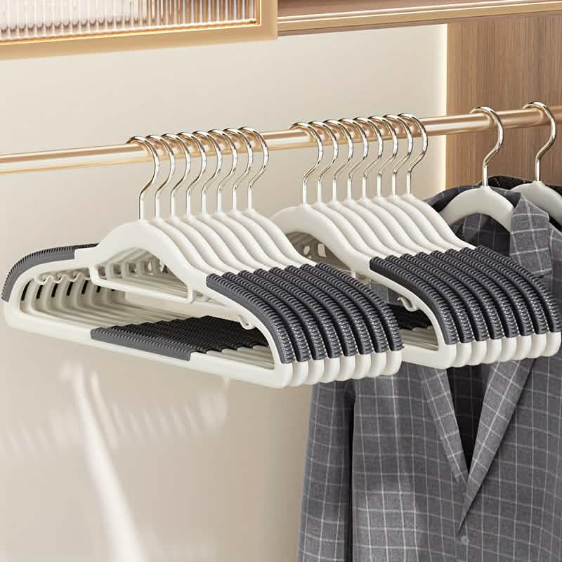 10-Pack: Heavy-Duty Plastic Anti-Skid Clothes Hangers