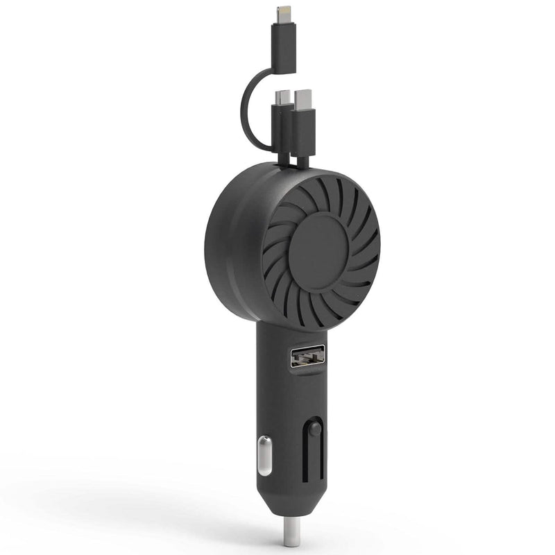 21W 3-in-1 Retractable Car Phone Charger Automotive - DailySale