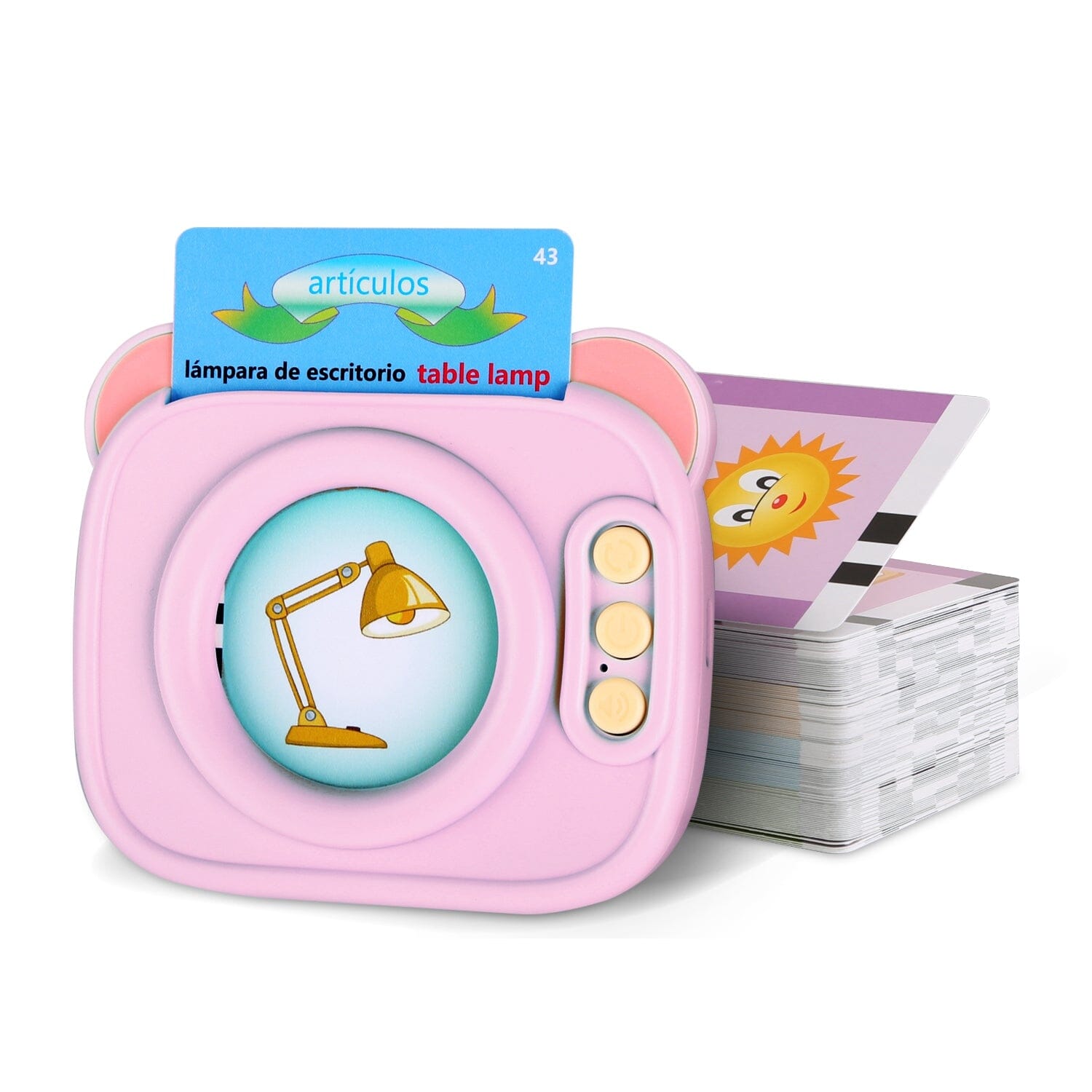 224 Sight Words Spanish and English Bilingual Talking Flash Cards Toys & Games - DailySale