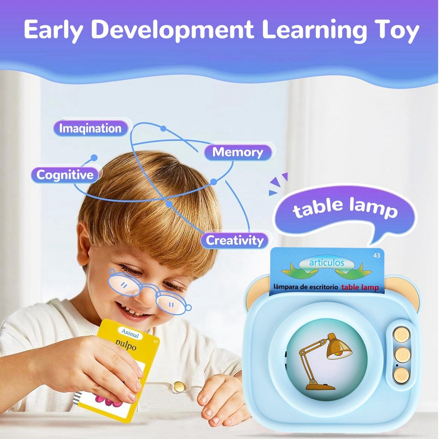 224 Sight Words Spanish and English Bilingual Talking Flash Cards Toys & Games - DailySale