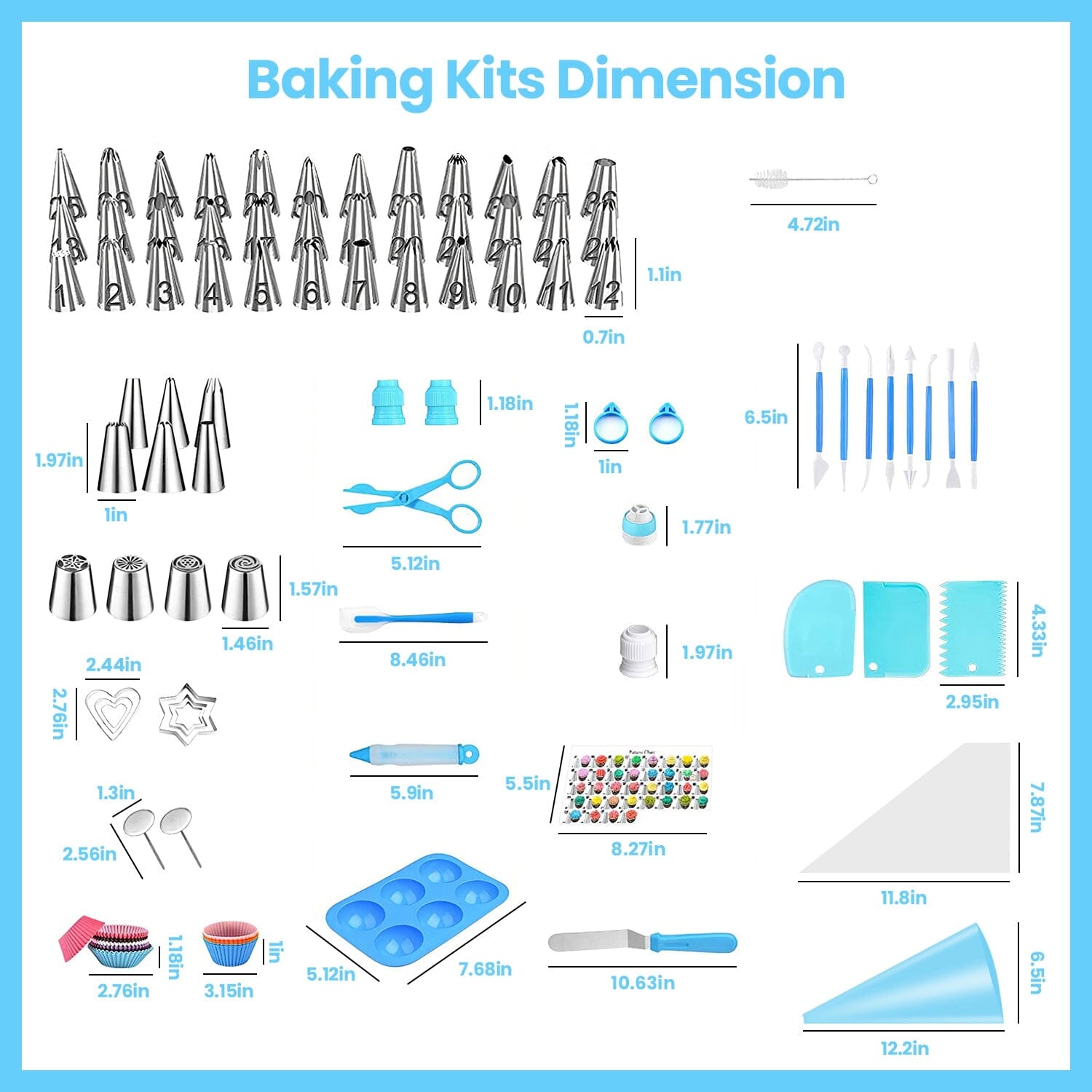 236-Pieces: Cake Decorating Kit Baking Tool with Piping Tips Couplers Kitchen Tools & Gadgets - DailySale