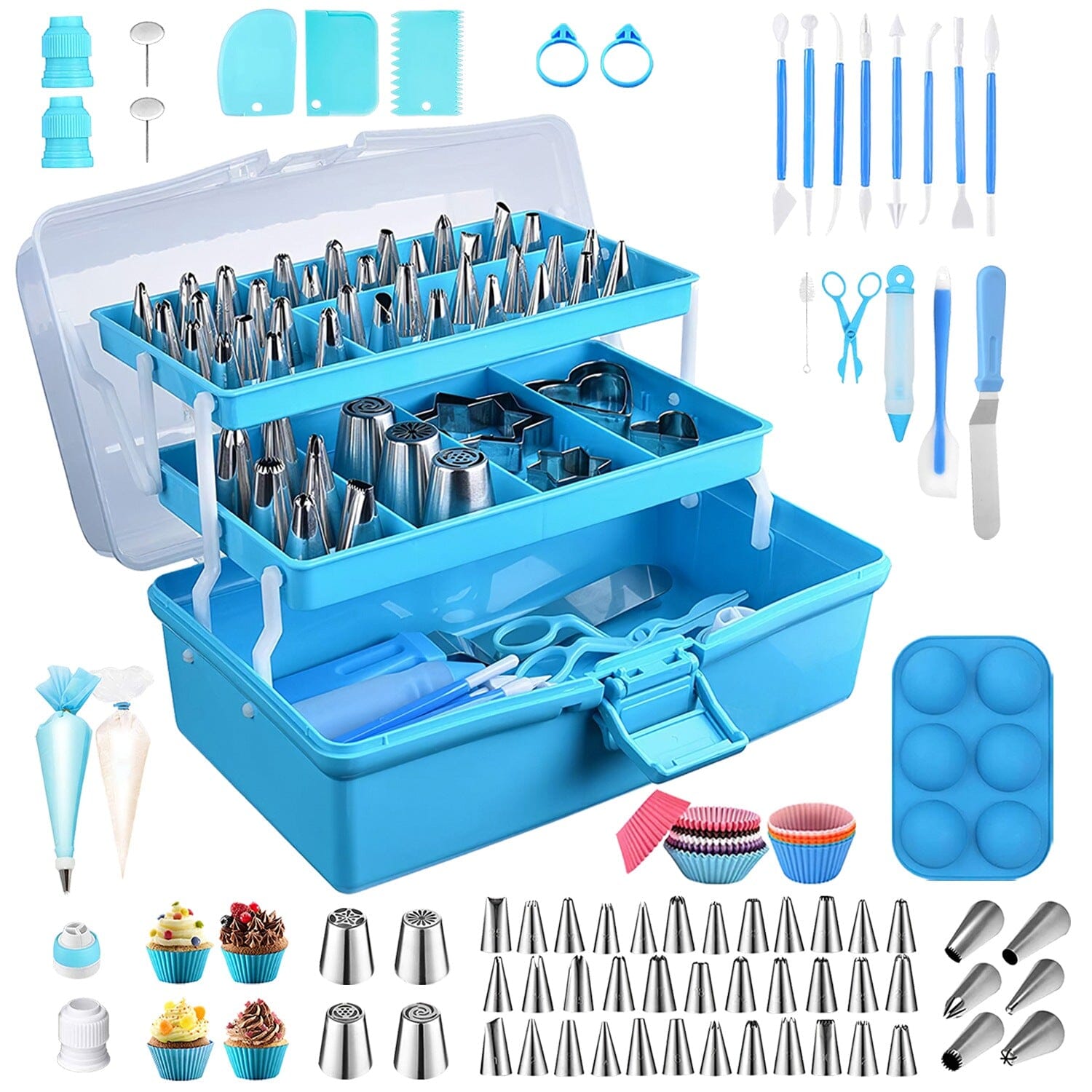 236-Pieces: Cake Decorating Kit Baking Tool with Piping Tips Couplers Kitchen Tools & Gadgets - DailySale