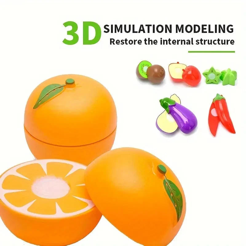 24-Pieces: Fun Food Cutting, Fruit and Vegetable Toys - Basic Skill Development Educational Toy Toys & Games - DailySale