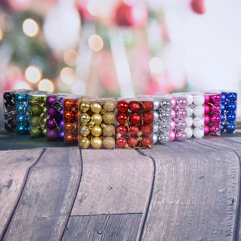 24-Pieces: Sparkling Christmas Balls Holiday Decor & Apparel - DailySale