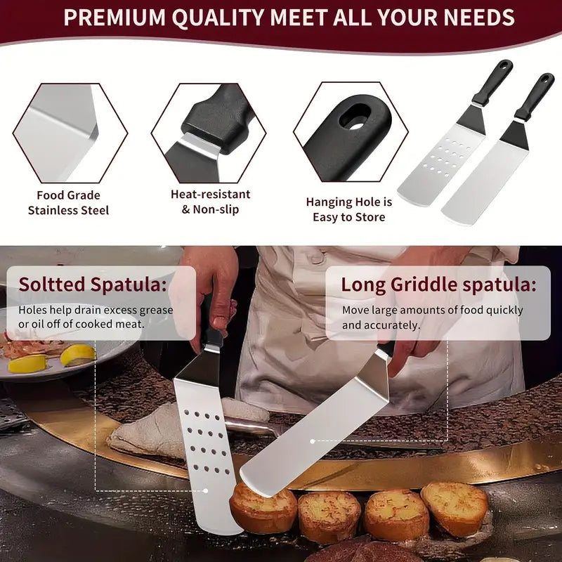 245-Piece Set: Griddle Spatula Kit with Storage Bag Kitchen Tools & Gadgets - DailySale