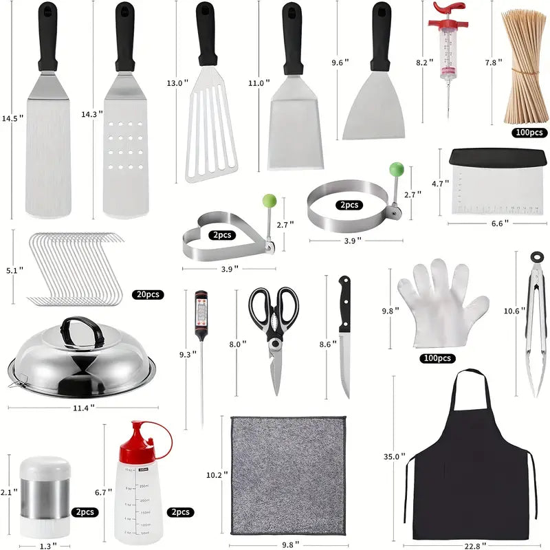 245-Piece Set: Griddle Spatula Kit with Storage Bag Kitchen Tools & Gadgets - DailySale