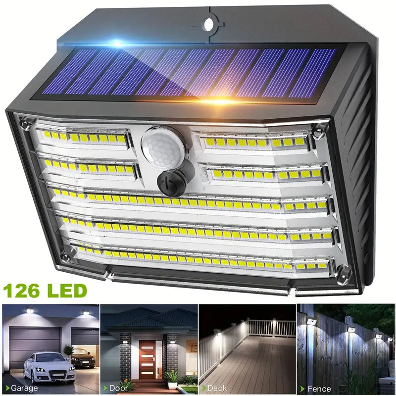 26 LED Solar Outdoor Lights Cold White Motion Sensor 270° Wide Angle Lighting Security Solar Powered Flood Lights Outdoor Lighting - DailySale