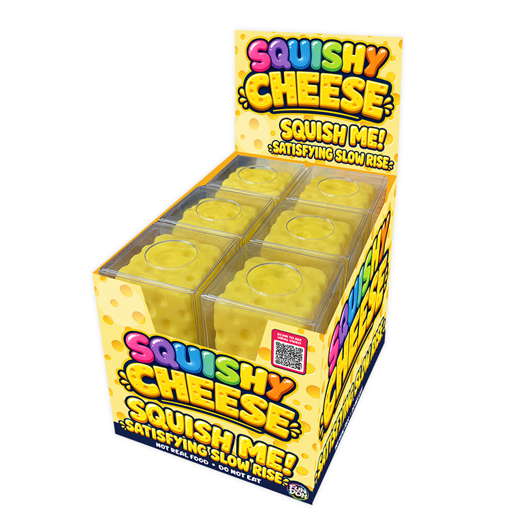 Fun Doh Slow Rise Cheese Squishy - Slow Rising Sensory Stress Toy