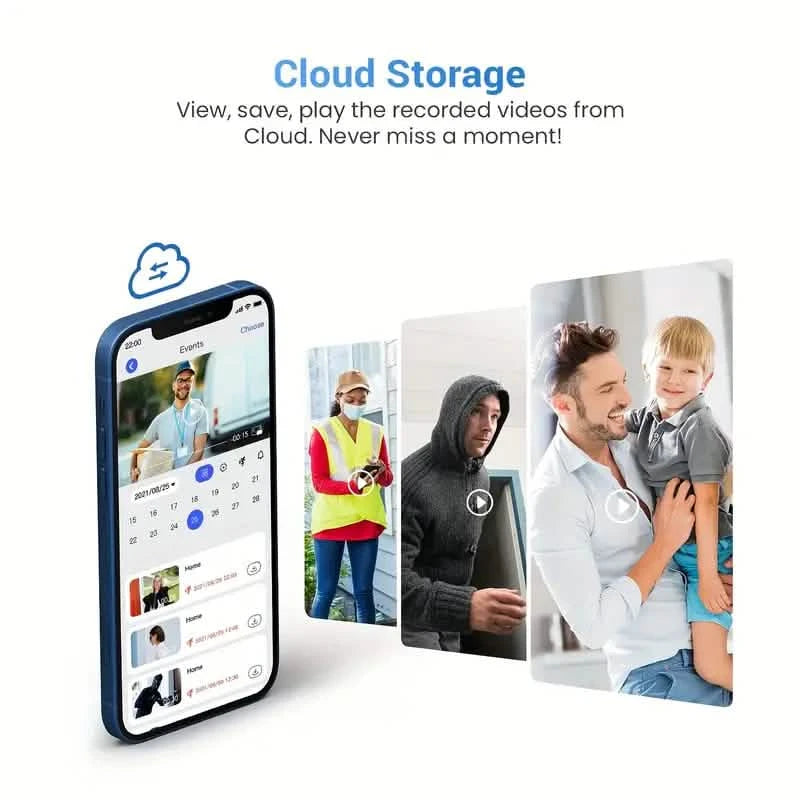 1080P HD Smart Doorbell Camera with AI Detection & Night Vision