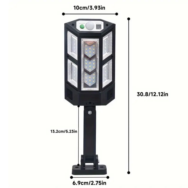 Motion Sensor Solar Powered Outdoor Lights 3 Modes with 43 LED Lamp Beads