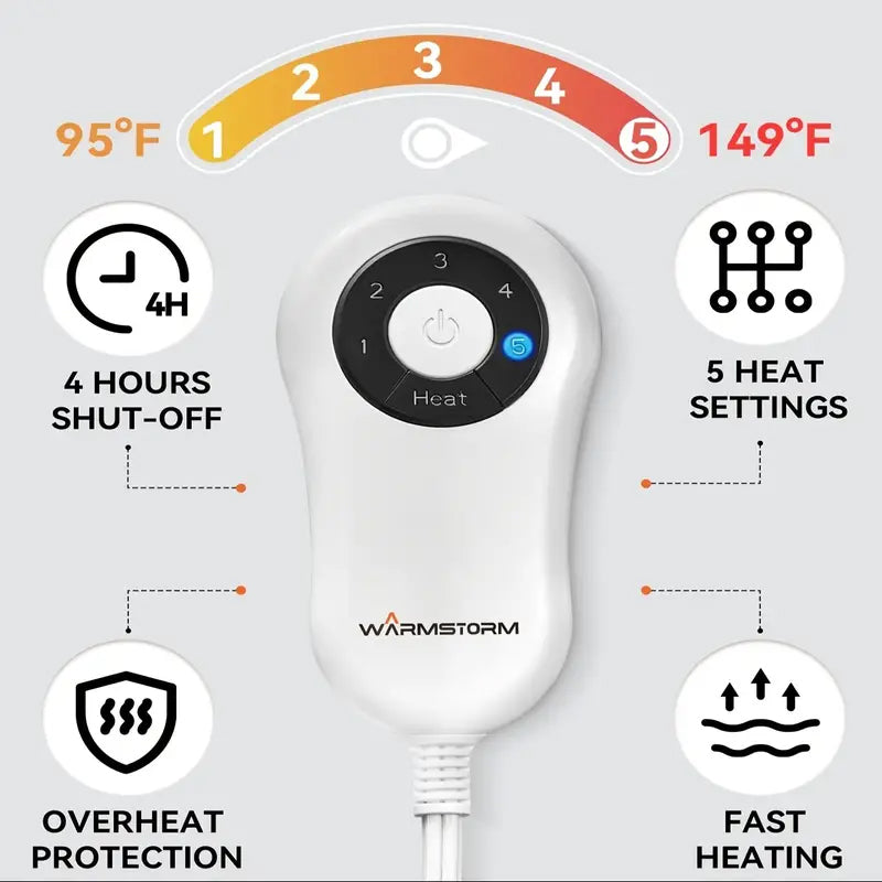 Adjustable Temperature Heating Pad with Timer