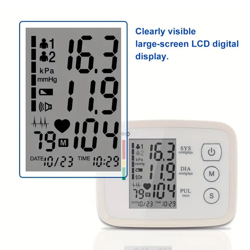 Automatic Upper Arm Blood Pressure Monitor with Heart Rate