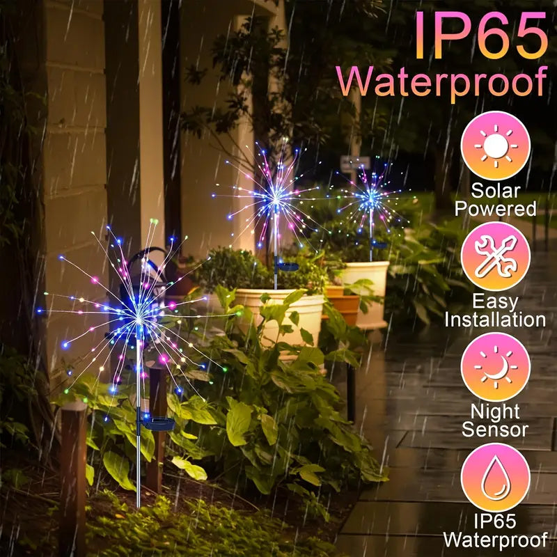 Solar-Powered Garden Lights with 60 LED and 8 Lighting Modes