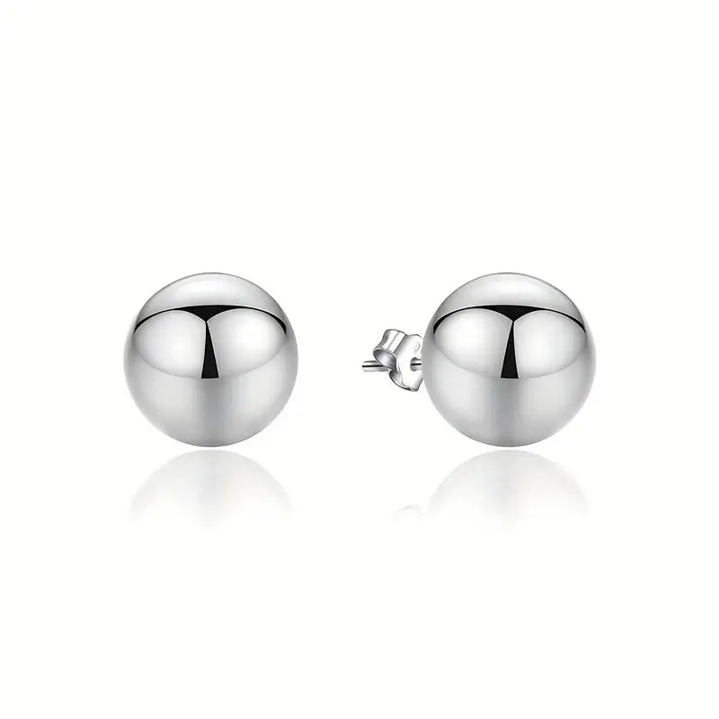 316L Medical Stainless Steel Hypoallergenic Ball Shaped Stud Earrings