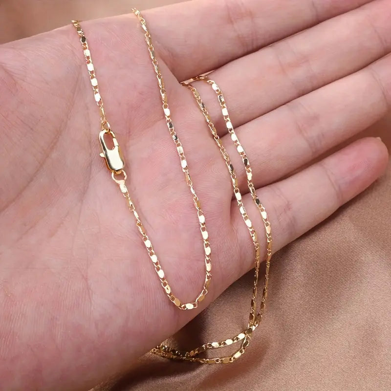 Italian 18K Gold Plated Punk Chain Necklace