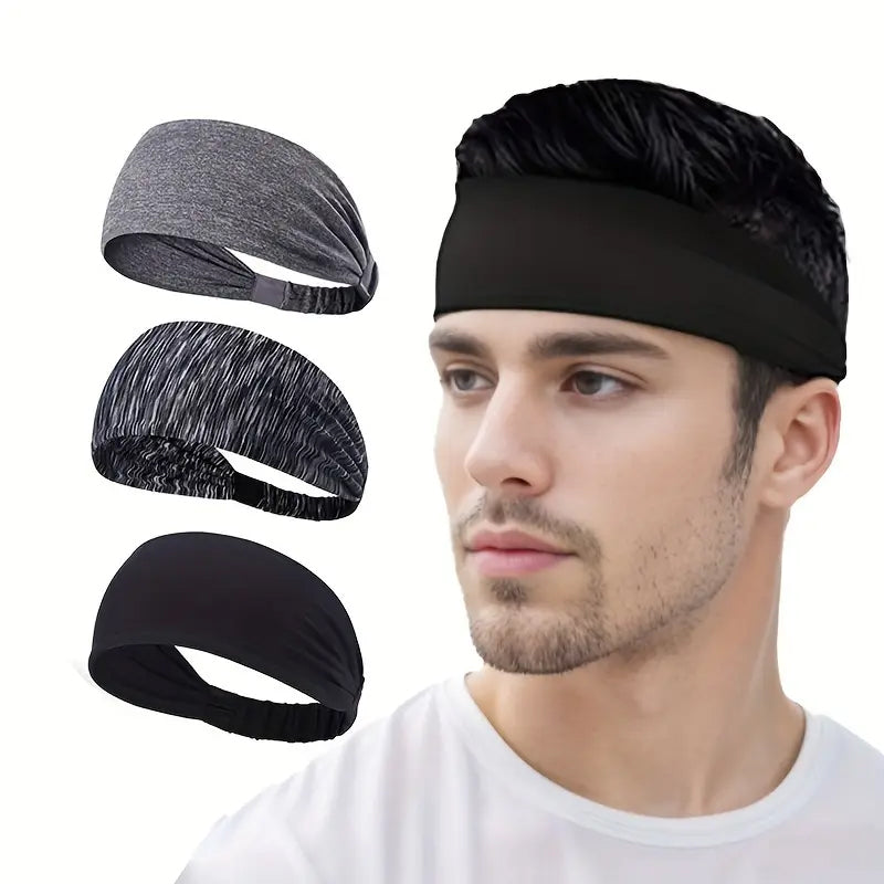 5-Pack: Unisex Sports Fitness Headband and Sweatband