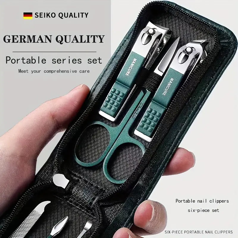 6-Piece: Nail Clipper Set with Zipper Travel Case