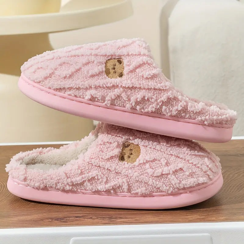 Slip On Soft Sole Flat Non-Slip Warm Slippers