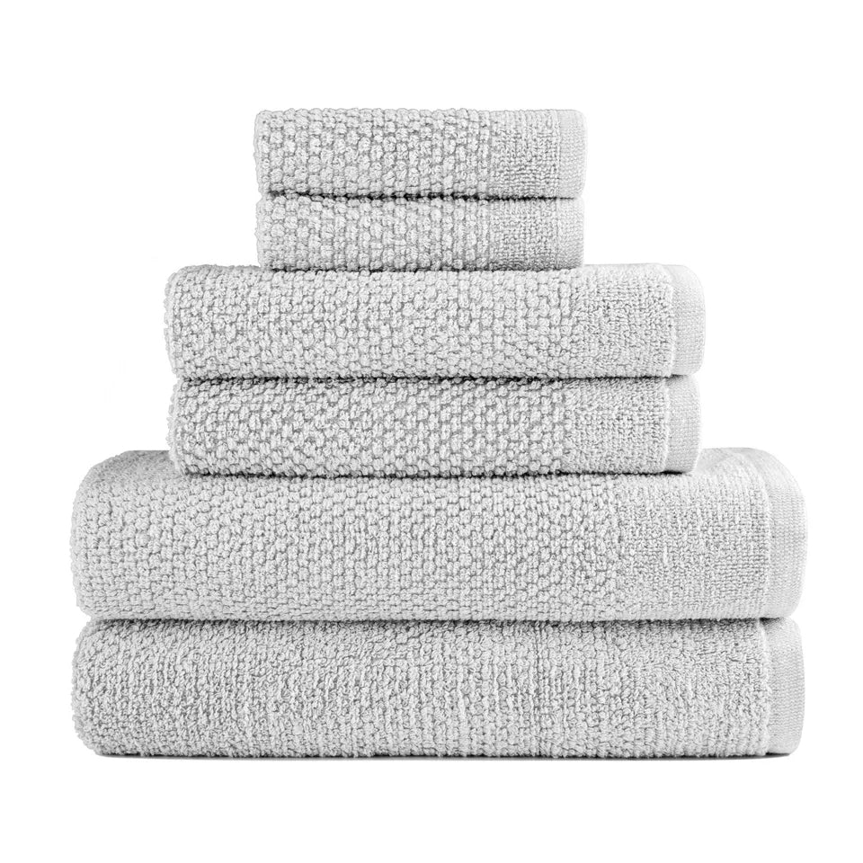 6-Piece: Dan River Popcorn Cotton Bath Towel Set