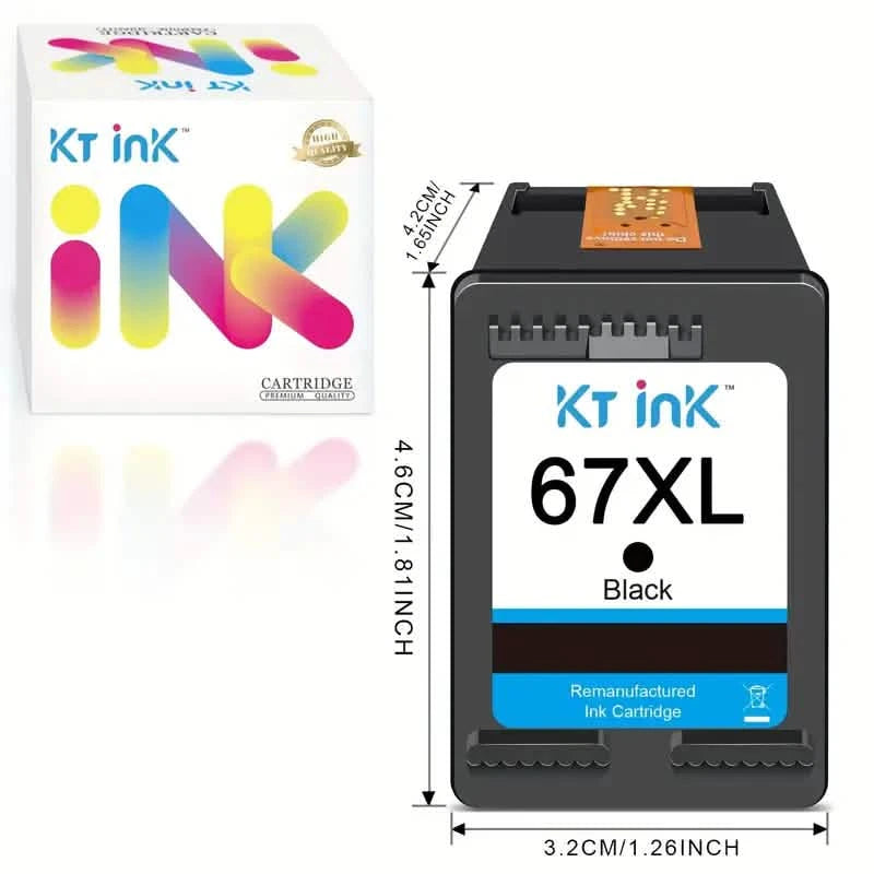 High-Yield Ink Cartridge 67XL for HP DeskJet and Envy Printers