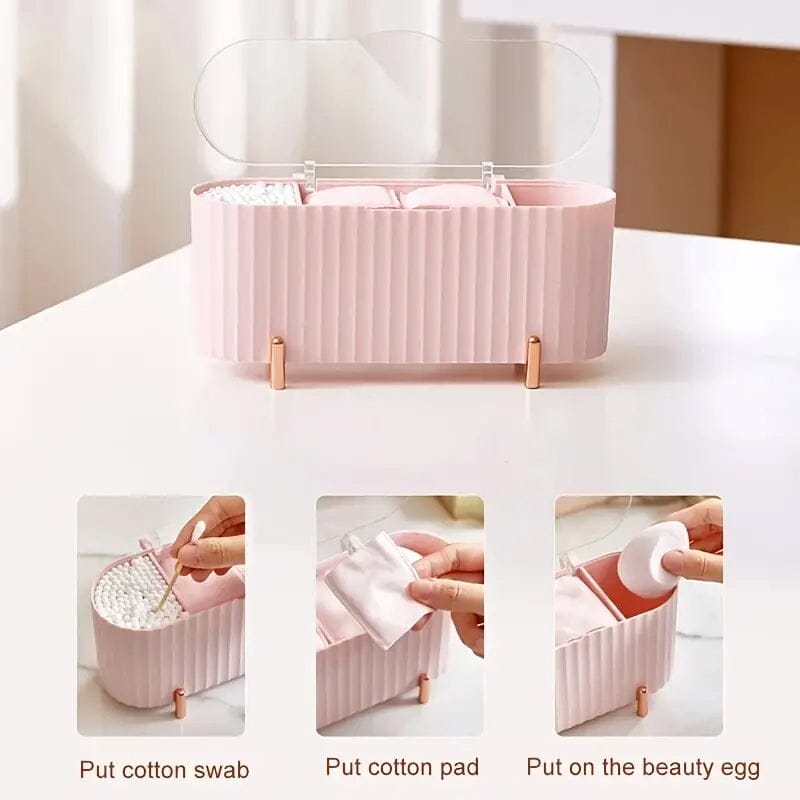 3 Compartments Cotton Swab Storage Box Closet & Storage - DailySale