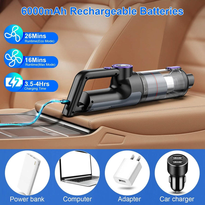 3-in-1 Handheld Cordless Car Vacuum Cleaner Automotive - DailySale