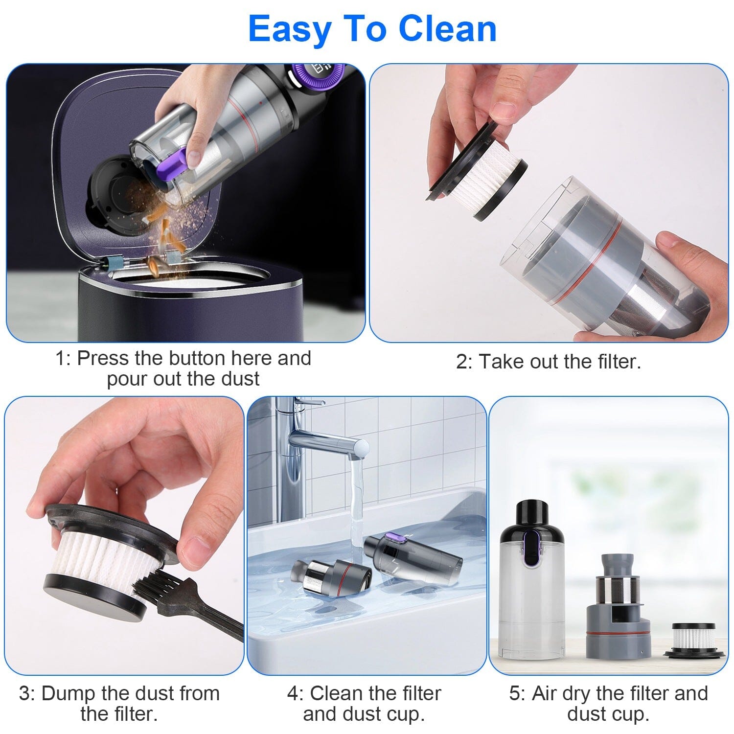 3-in-1 Handheld Cordless Car Vacuum Cleaner Automotive - DailySale