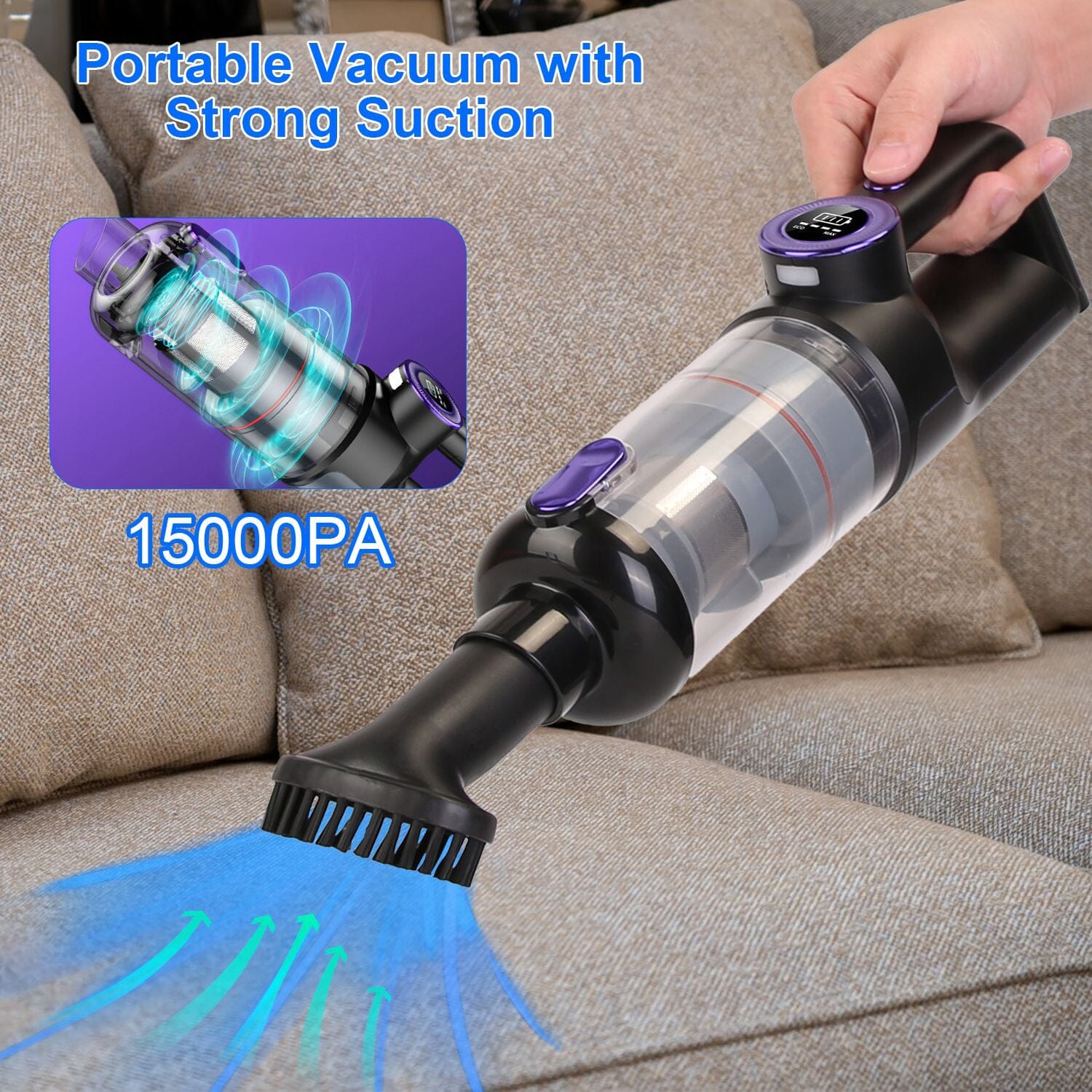 3-in-1 Handheld Cordless Car Vacuum Cleaner Automotive - DailySale