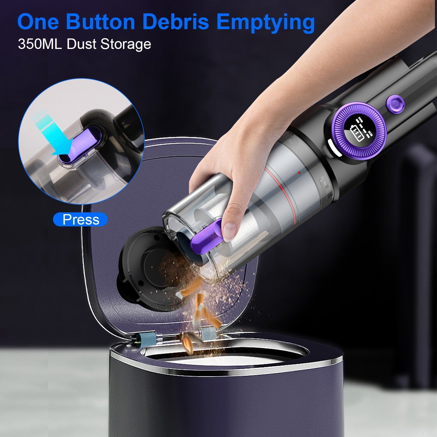 3-in-1 Handheld Cordless Car Vacuum Cleaner Automotive - DailySale