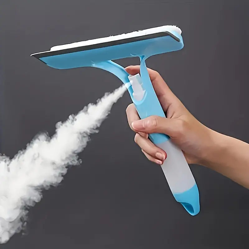 3-in-1 Handheld Glass Cleaner with Scraper & Sprayer - Versatile Window Wipe Kitchen Tools & Gadgets - DailySale