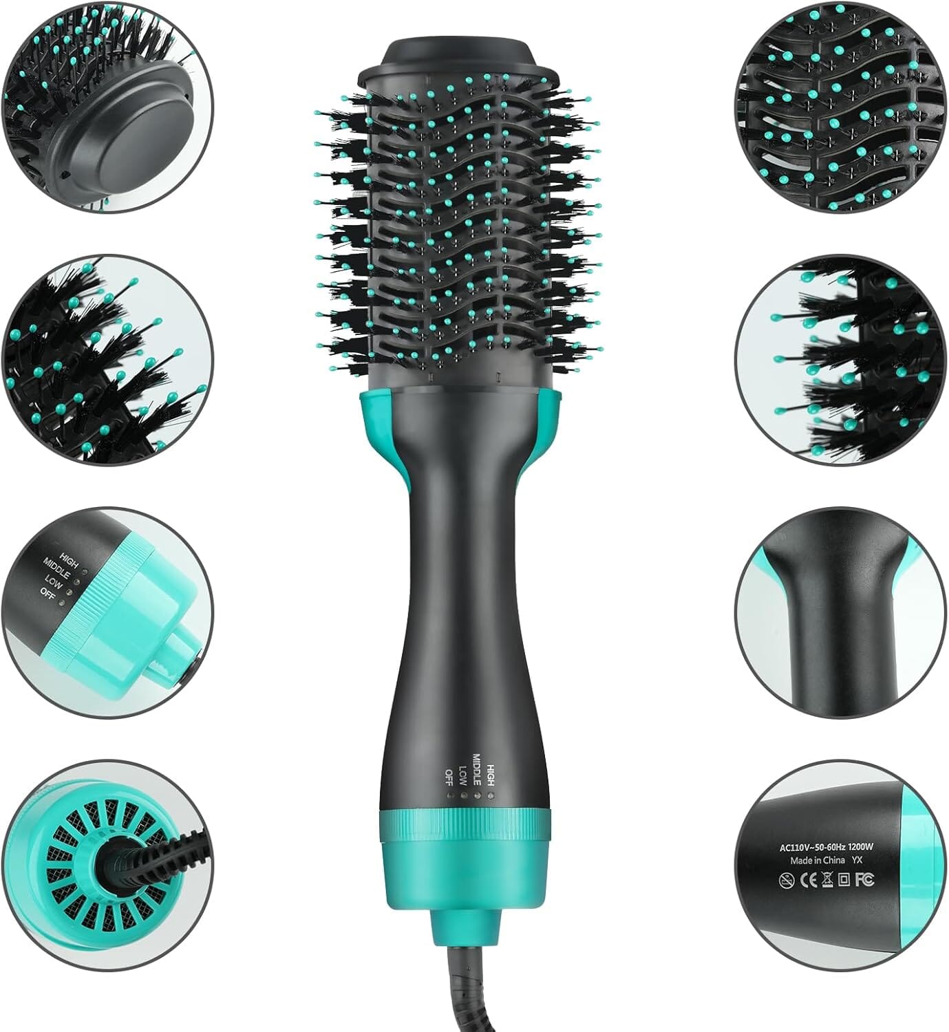 3-in-1 Ionic Straightening Hot Air Brush with Anti-Scald Feature Beauty & Personal Care - DailySale