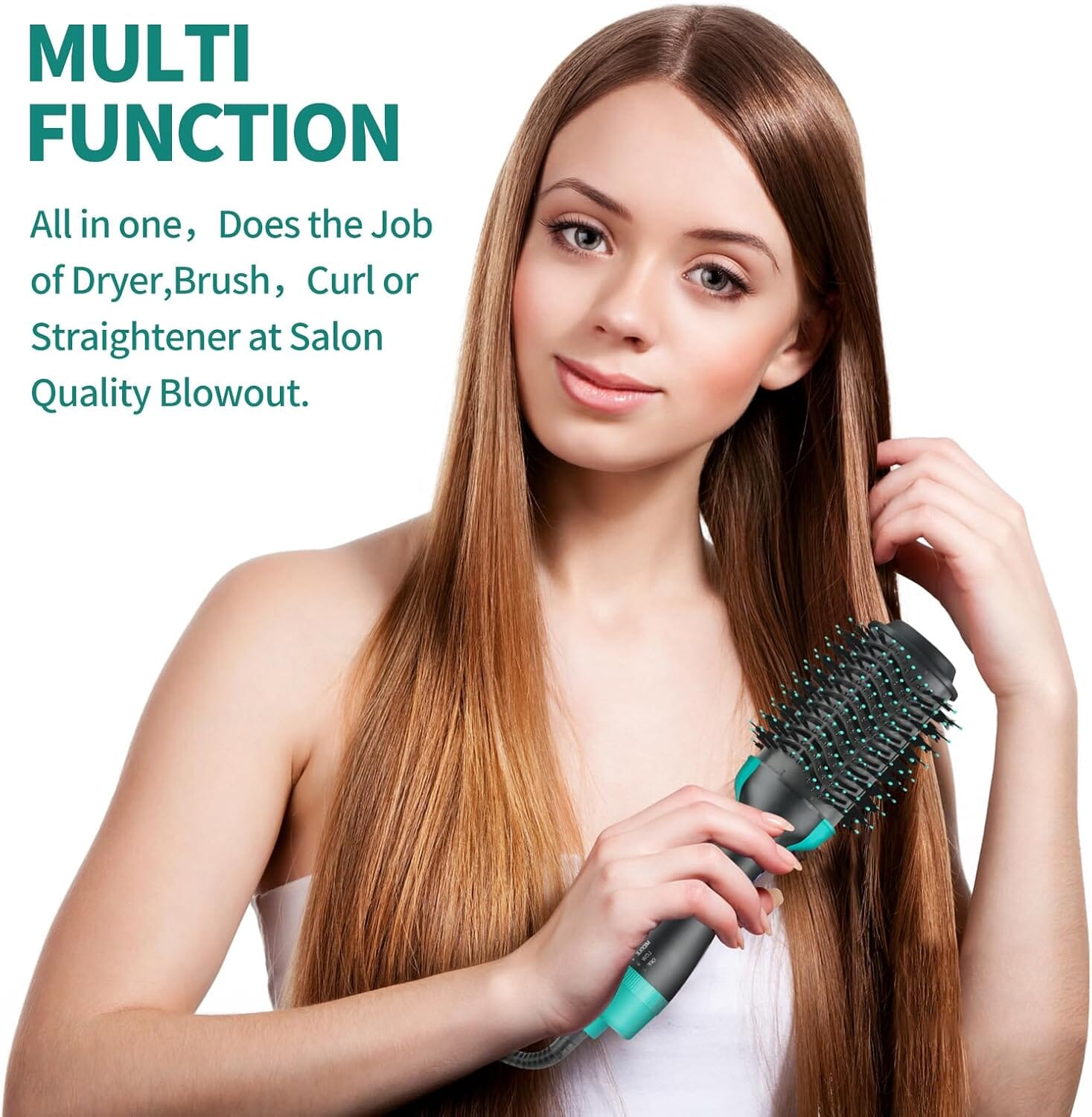 3-in-1 Ionic Straightening Hot Air Brush with Anti-Scald Feature Beauty & Personal Care - DailySale