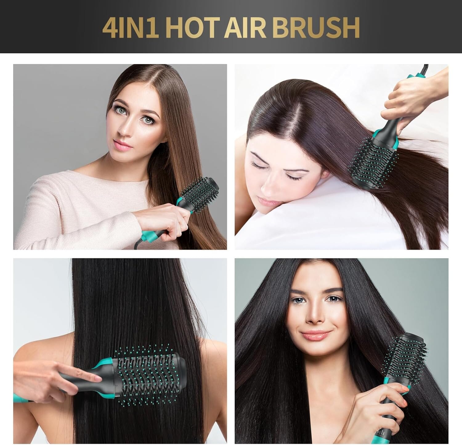 3-in-1 Ionic Straightening Hot Air Brush with Anti-Scald Feature Beauty & Personal Care - DailySale