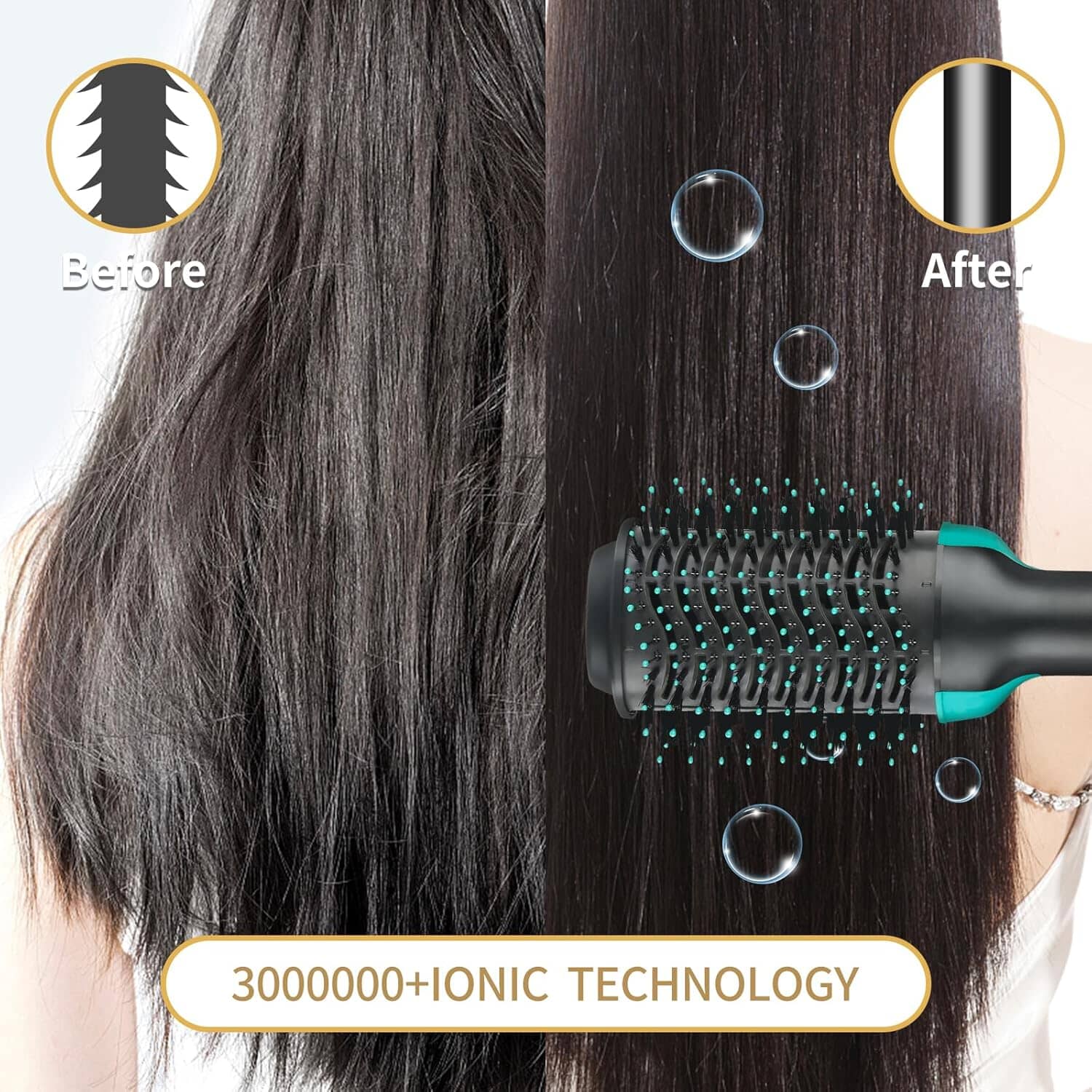 3-in-1 Ionic Straightening Hot Air Brush with Anti-Scald Feature Beauty & Personal Care - DailySale