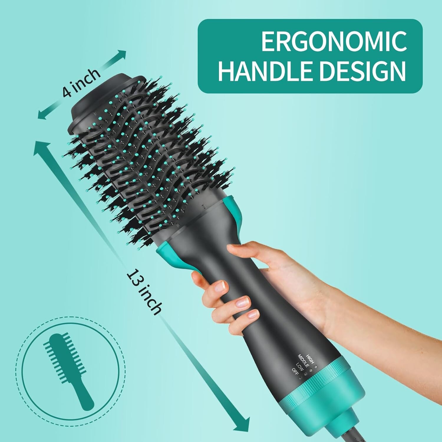 3-in-1 Ionic Straightening Hot Air Brush with Anti-Scald Feature Beauty & Personal Care - DailySale