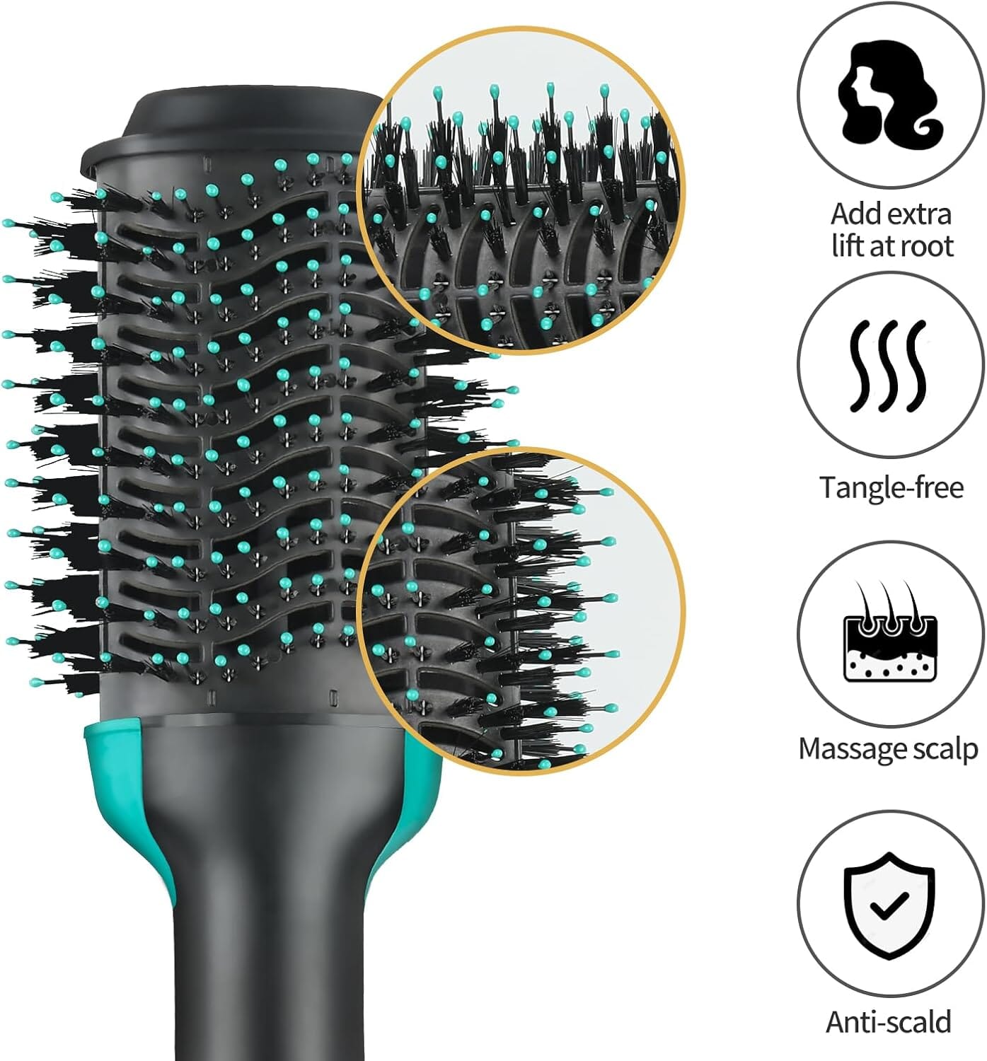 3-in-1 Ionic Straightening Hot Air Brush with Anti-Scald Feature Beauty & Personal Care - DailySale