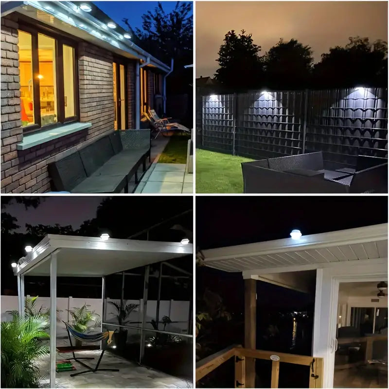 3-Pack: Solar LED Fence Gutter Lights Outdoor Lighting - DailySale