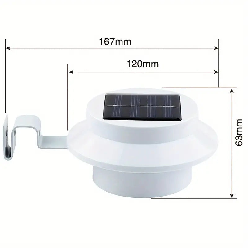 3-Pack: Solar LED Fence Gutter Lights Outdoor Lighting - DailySale