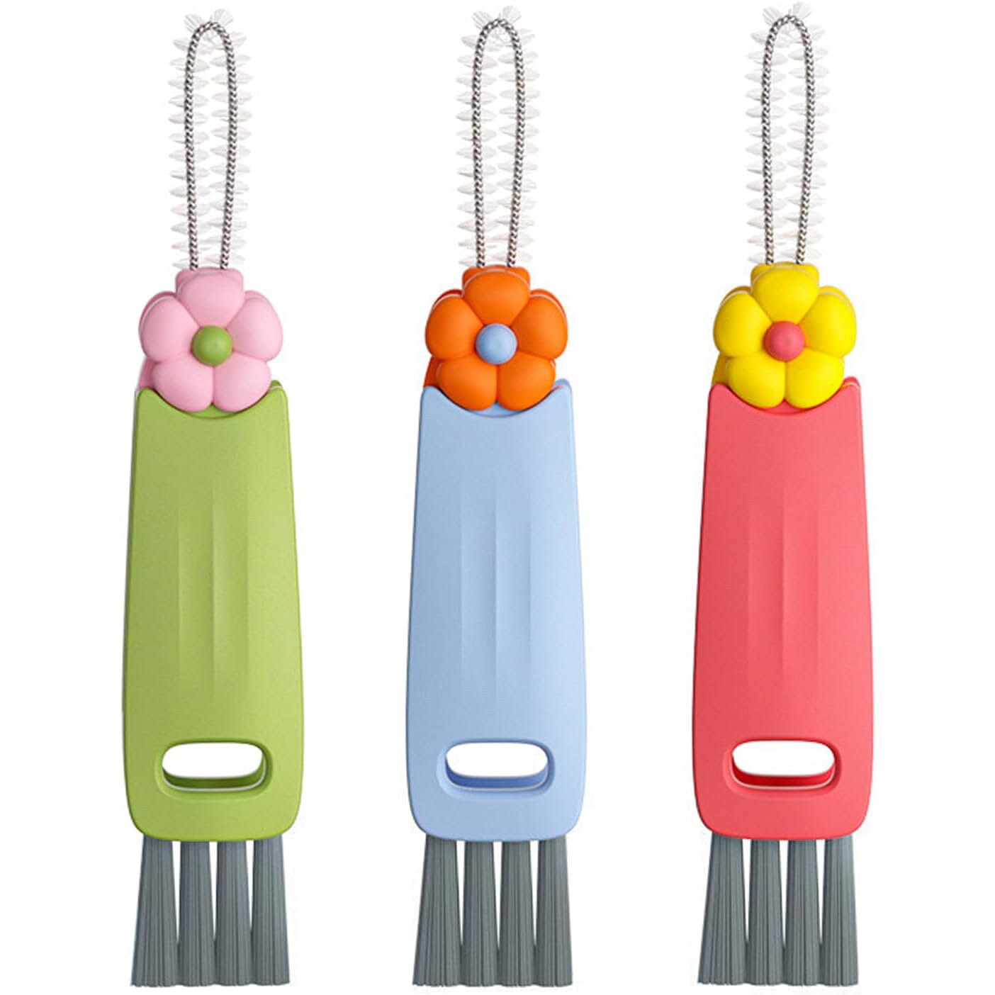 3-Piece: 3-in-1 Petal Cup Lid Cleaning Brush Kitchen Tools & Gadgets - DailySale