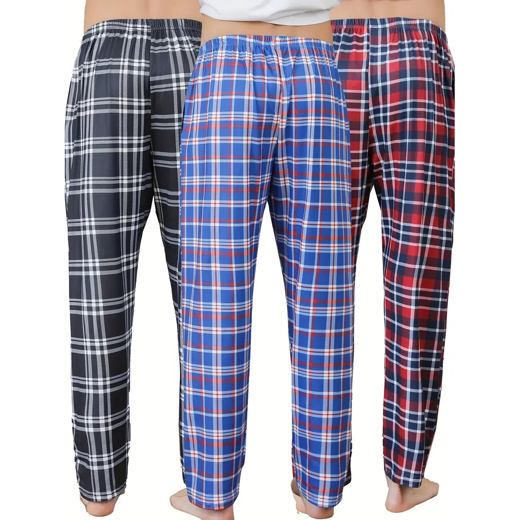 3-Piece: Mens Pajama Pants Loungewear Sleepwear Pijama Men's Bottoms - DailySale