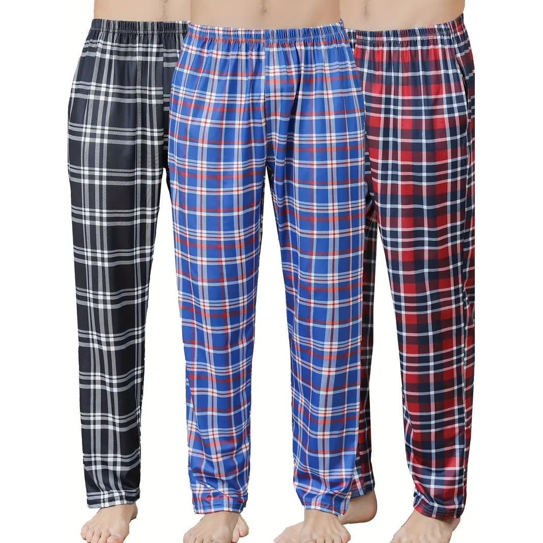 3-Piece: Mens Pajama Pants Loungewear Sleepwear Pijama Men's Bottoms - DailySale