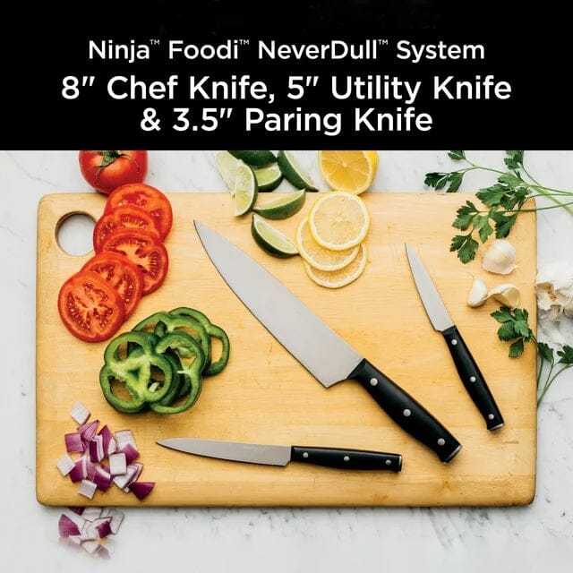 3-Piece Set: Ninja Foodi Never Dull Essential with Chef, Utility and Paring Knives Kitchen Tools & Gadgets - DailySale