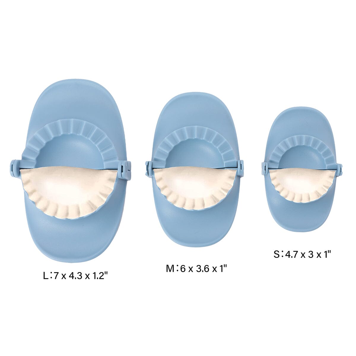 AKOAK 3 Pieces Dumpling Maker, Plastic Pastry Maker, Kitchen Cooking Mold  Empanadas, Pot Stickers, Pastry Pie Making - Half Circle