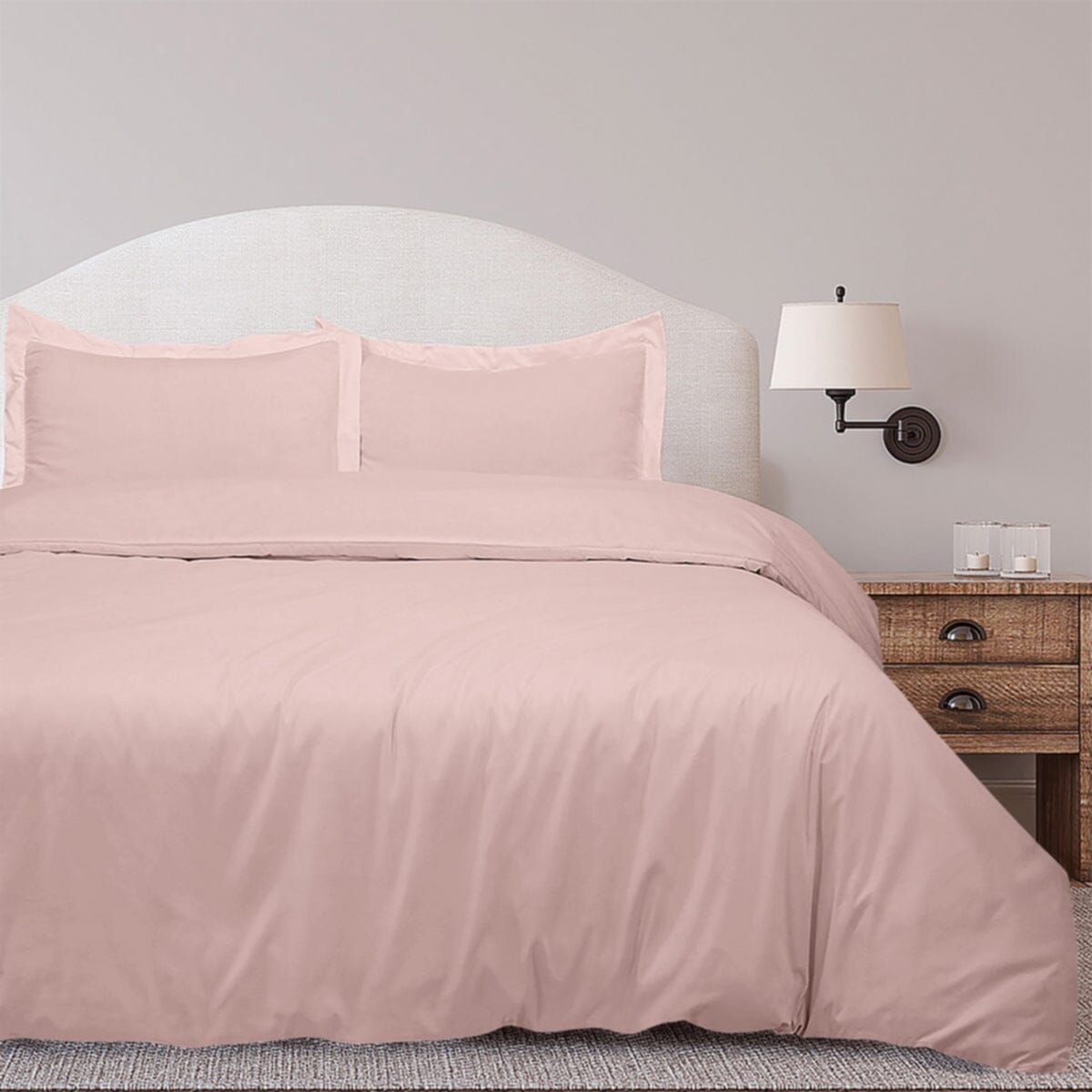 3-Piece Set: Royal Linens Double Brushed Full Duvet Covers With Zipper Closure Bedding Twin Pink - DailySale