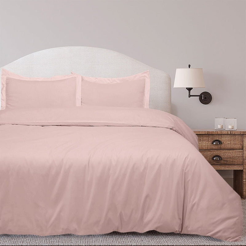 3-Piece Set: Royal Linens Double Brushed Full Duvet Covers With Zipper Closure Bedding Twin Pink - DailySale