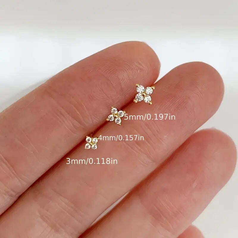 3-Pieces: Elegant Floral Stud Earrings Set Earrings - DailySale