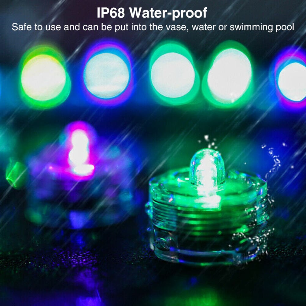 3-Pieces: Submersible LED Tea Lights Waterproof Candle Lights Indoor Lighting - DailySale